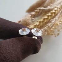 Highly Translucent Icy Jadeite “Cherry Blossom” Earrings (JAA002093) 3