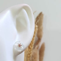 Highly Translucent Icy Jadeite “Cherry Blossom” Earrings (JAA002093) 10