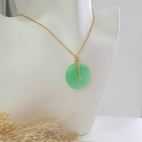 [Very Rare] Magnificent Good Translucency Brilliant Apple Green Jadeite Pendant (JAB002367) 10