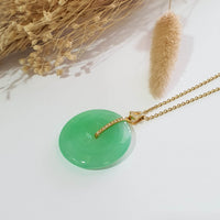 [Very Rare] Magnificent Good Translucency Brilliant Apple Green Jadeite Pendant (JAB002367) 7