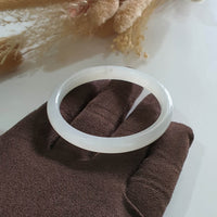 Translucent Icy Colourless Nephrite Bangle (JAC002692) 2
