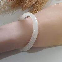 Translucent Icy Colourless Nephrite Bangle (JAC002692) 8