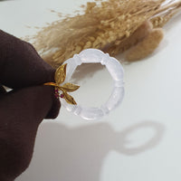 Highly Translucent Icy Jadeite "Blossoming Six segments Bamboo" Pendant (JAB002829) 8