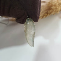 Good Translucent Icy Yellow with Green Jadeite "Auspicious Chilli" Pendant (JAB002844) 6