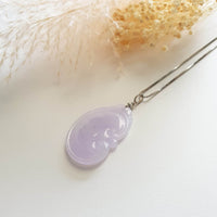 Translucent Sweet Lavender Jadeite "Ruyi" Pendant (JAB003411) 2