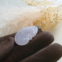 Translucent Sweet Lavender Jadeite "Ruyi" Pendant (JAB003411) 4