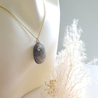 [Rare] Highly Translucent Icy Black Jadeite "Frozen Galaxy" Pendant (JAB003556) 6