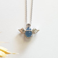 Highly Translucent Icy Jewel Blue Jadeite "Be My Angel" Pendant (JAB003976) 4