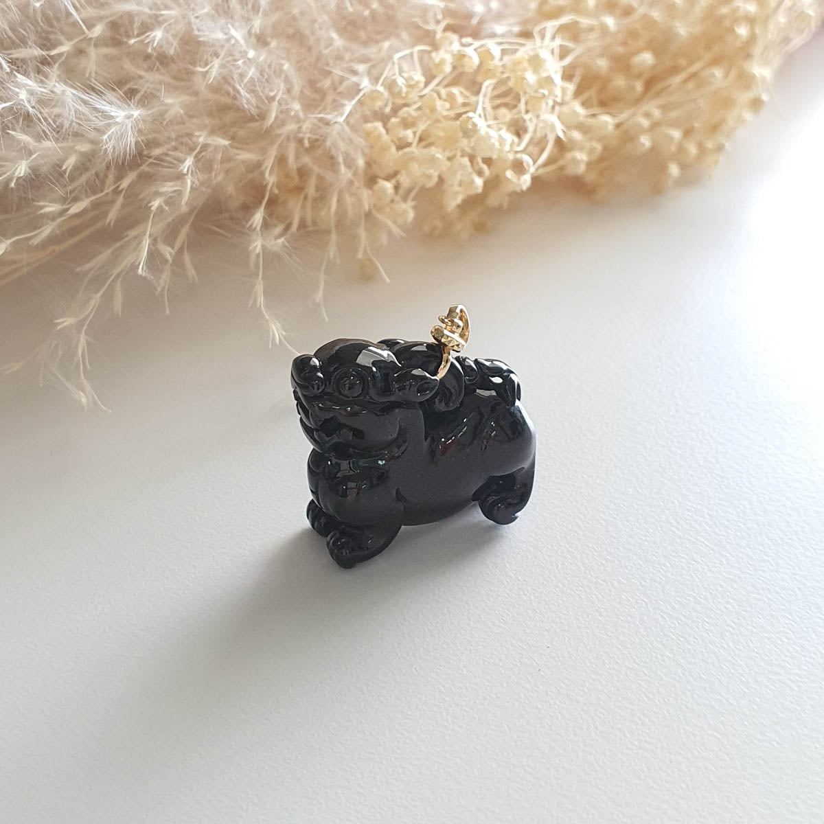Black Jadeite "Auspicious Wealth Pixiu" (JAB004402) 1