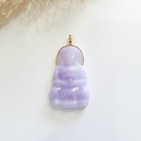 Translucent Sweet Lavender Jadeite "Goddess of Mercy" Pendant (JAB004493) 6