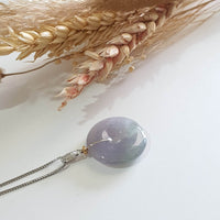 Translucent Icy Lavender and Green Jadeite “Auspicious Coin” Pendant (JAB004623) 5