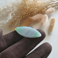 Translucent Sweet Lavender with Apple Green Jadeite "Scenery" Pendant (JAB004654) 3