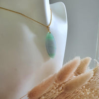 Translucent Sweet Lavender with Apple Green Jadeite "Scenery" Pendant (JAB004654) 7