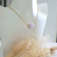 Translucent Pinkish Jadeite "Golden Barrel" Pendant (JAB004744) 7