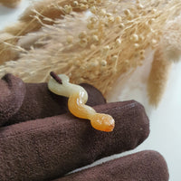 Translucent Honey Yellow Jadeite "Golden Python" Pendant (JAB004772) 2