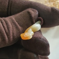 Translucent Honey Yellow Jadeite "Golden Python" Pendant (JAB004772) 5