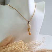 Translucent Honey Yellow Jadeite "Golden Python" Pendant (JAB004772) 7