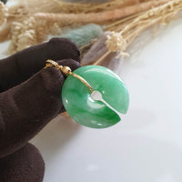 Translucent Bright Green with Brilliant Green Jadeite "Amulet" Pendant (JAB005019) 7