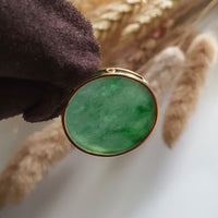 Good Translucency Icy Brilliant Green Jadeite “The Medallion” Pendant (JAB005084) 6