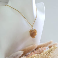 Good Translucency Icy Honey Yellow Jadeite "Golden Rooster" Pendant (JAB005134) 9