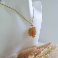 Good Translucency Icy Honey Yellow Jadeite "Golden Rooster" Pendant (JAB005134) 8