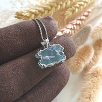 Highly Translucent Icy Blue Jadeite "Flying Horse" Pendant (JAB005141) 5