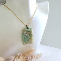 Translucent Yellow and Green Jadeite "Fiery Eyes Majestic Dragon” Pendant (JAB005186) 8