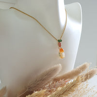 Good Translucency Icy Brilliant Orange Jadeite "Rabbit and Carrot" Pendant (JAB005238) 8