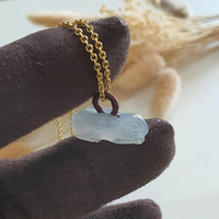 Good Translucency Icy Lavender Jadeite "Auspicious Rabbit" Pendant (JAB005240) 7