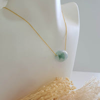 Translucent Icy Green with Lavender Jadeite “Golden Barrel” Pendant (JAB005305) 8
