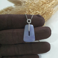 Translucent Brilliant Lavender Jadeite “Petal of the Sky” pendant (JAB005388) 1