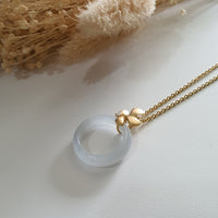 Highly Translucent Icy Jadeite "Le Blossom" Pendant (JAB005807) 5