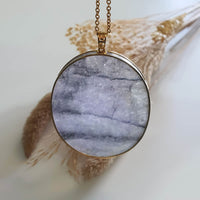Good Translucency Icy Tri-Colour Black Jadeite "The Oval" Pendant (JAB005922) 6