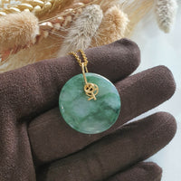 Good Translucency Icy Flower Green Jadeite "Icy Money Bag" Pendant (JAB005955) 4