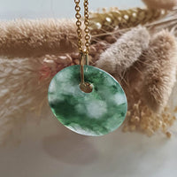 Good Translucency Icy Flower Green Jadeite "Icy Money Bag" Pendant (JAB005955) 2