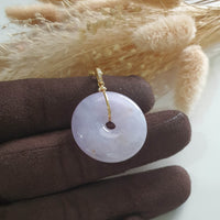 Translucent Icy Brilliant Lavender Jadeite "Twilight Aurora" Pendant (JAB006003) 2