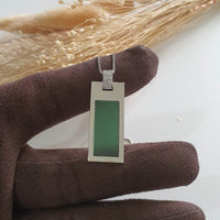 Translucent Icy Dark Bluish Green Omphacite Jadeite "The Ink" Pendant (JAB006021) 1