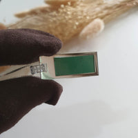 Translucent Icy Dark Bluish Green Omphacite Jadeite "The Ink" Pendant (JAB006021) 6