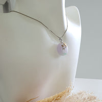 Translucent Icy Brilliant Lavender and Apple Green Jadeite "Enchanted Bee and Baby’s Breath" Pendant (JAB006039) 8