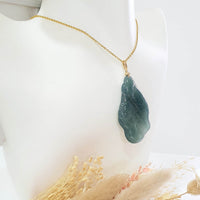 [Rare] Highly Translucent Icy Bluish Green Jadeite "Divine Nectar" Pendant (JAB006130) 8
