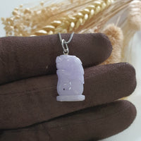 Translucent Brilliant Lavender Jadeite "The Merlion" Pendant (JAB006133) 3