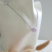 Translucent Bright Lavender with Apple Green Jadeite Barrel Pendant (JAB006189) 9