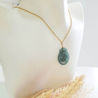 Highly Translucent Icy Bluish Green "Pixiu" Pendant (JAB006246) 8