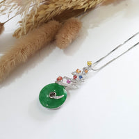 Translucent Brilliant Green Jadeite “Festive Glitters” Pendant (JAB006262) 6