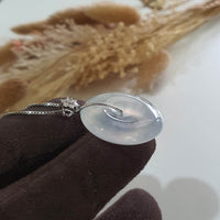 [Rare] Highly Translucent Icy Jadeite “Donut” Pendant (JAB006290) 9