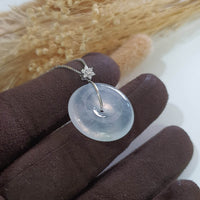 [Rare] Highly Translucent Icy Jadeite “Donut” Pendant (JAB006290) 2