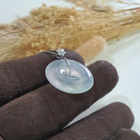 [Rare] Highly Translucent Icy Jadeite “Donut” Pendant (JAB006290) 3