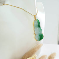 Translucent Icy with Brilliant Green Jadeite "Goddess of Mercy" Pendant (JAB006469) 10