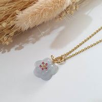 Good Translucency Icy Light Bluish Lavender “Petunia” Pendant (JAB006499) 6