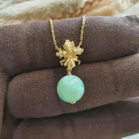 Translucent Apple Green Jadeite “Miss Joaquim” Pendant (JAB006519) 4